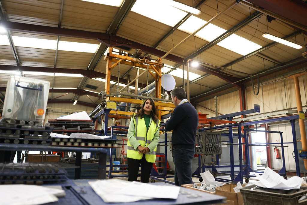 Secretary of State Claire Coutinho at Plastic Coatings Ltd